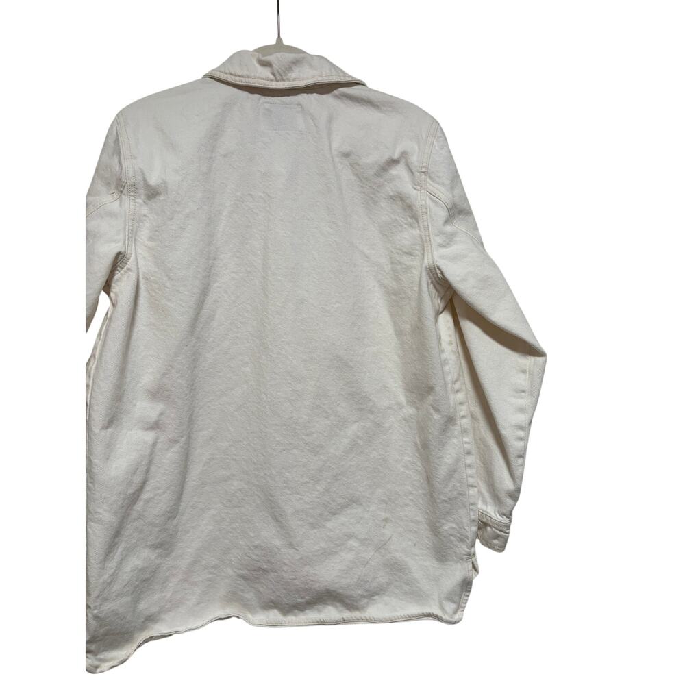 Old Navy Cream Button Down Shirt Jacket M - Picture 10 of 11